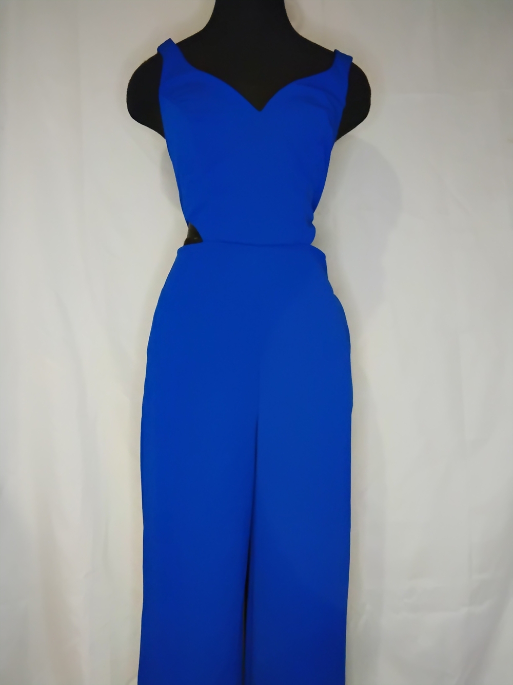 Sleeveless Cobalt Blue Wide-Leg Jumpsuit